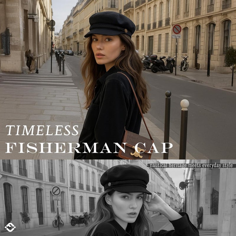 Funky Junque Newsboy Hat for Women – Trendy Greek Fisherman Cap, Classic Women's Baker Boy Newsies Hat, Ladies Fashion Caps - Image 2